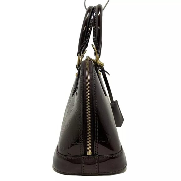 100% Authentic LOUIS VUITTON Alma BB Amarante Monogram Vernis Handbag 685-082924 - Picture 3 of 14